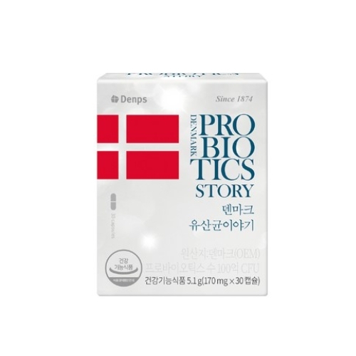 덴프스 덴마크 <b>유산균</b>이야기 170mg x 30캡슐, 1개