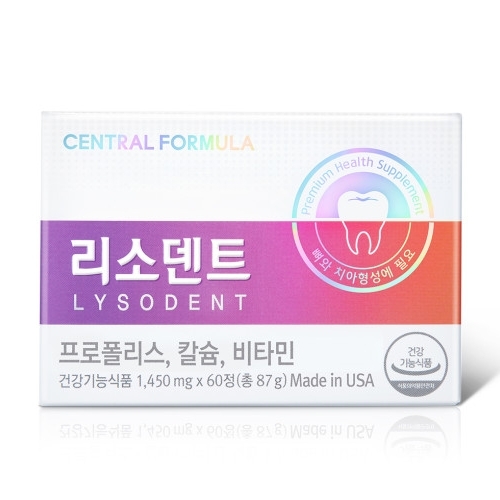 <b>센트럴포뮬러</b> 리소덴트 1450mg x 60정, 1개