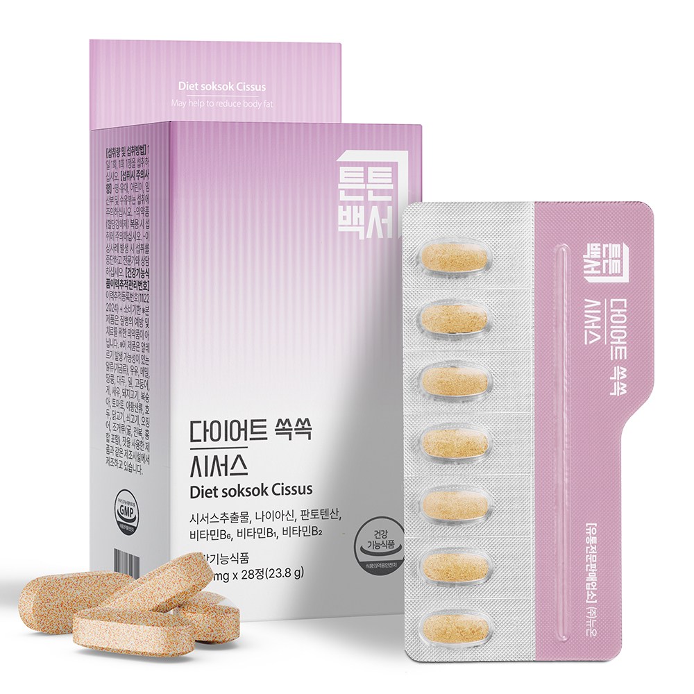 튼튼백서 <b>시서스</b> 다이어트 쏙쏙 850mg x 28정, 1개