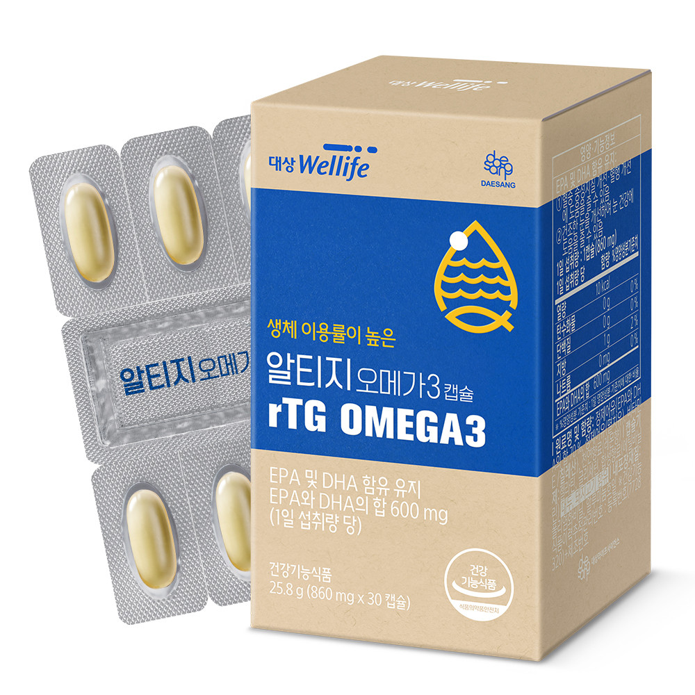 대상웰라이프 마이뉴트리션 알티지 오메가3 860mg x 30캡슐, 1개