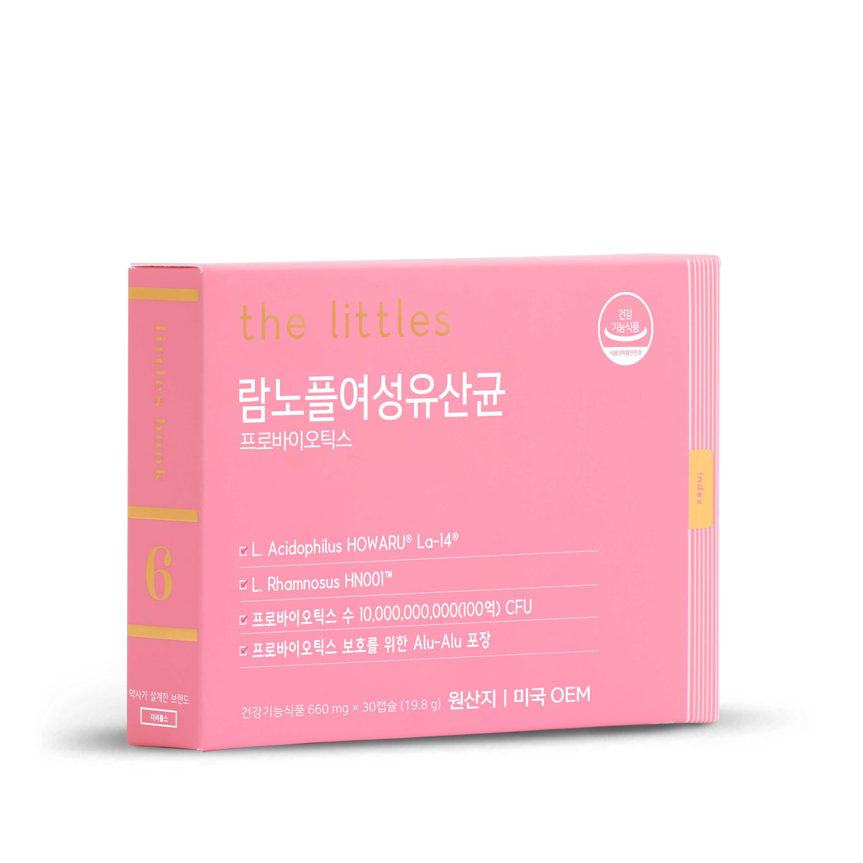 더리틀스 람노플여성유산균 660mg x 30캡슐, 2개