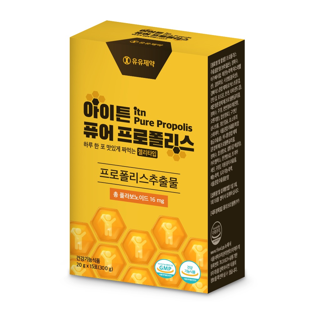 유유제약 아이튼 퓨어 키즈 프로폴리스  20g x 15포, 3개