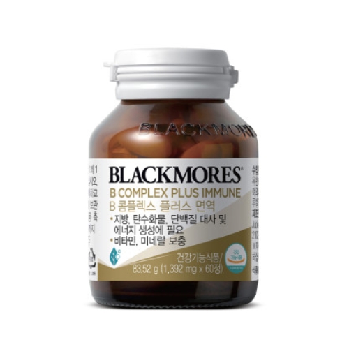 <b>블랙모어스</b> B콤플렉스 플러스 면역 1392mg x 60정, 2개