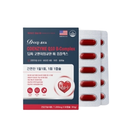 딥씨 <b>코엔자임</b> 큐텐 비 <b>컴플렉스</b> 1050mg x 60캡슐, 1개