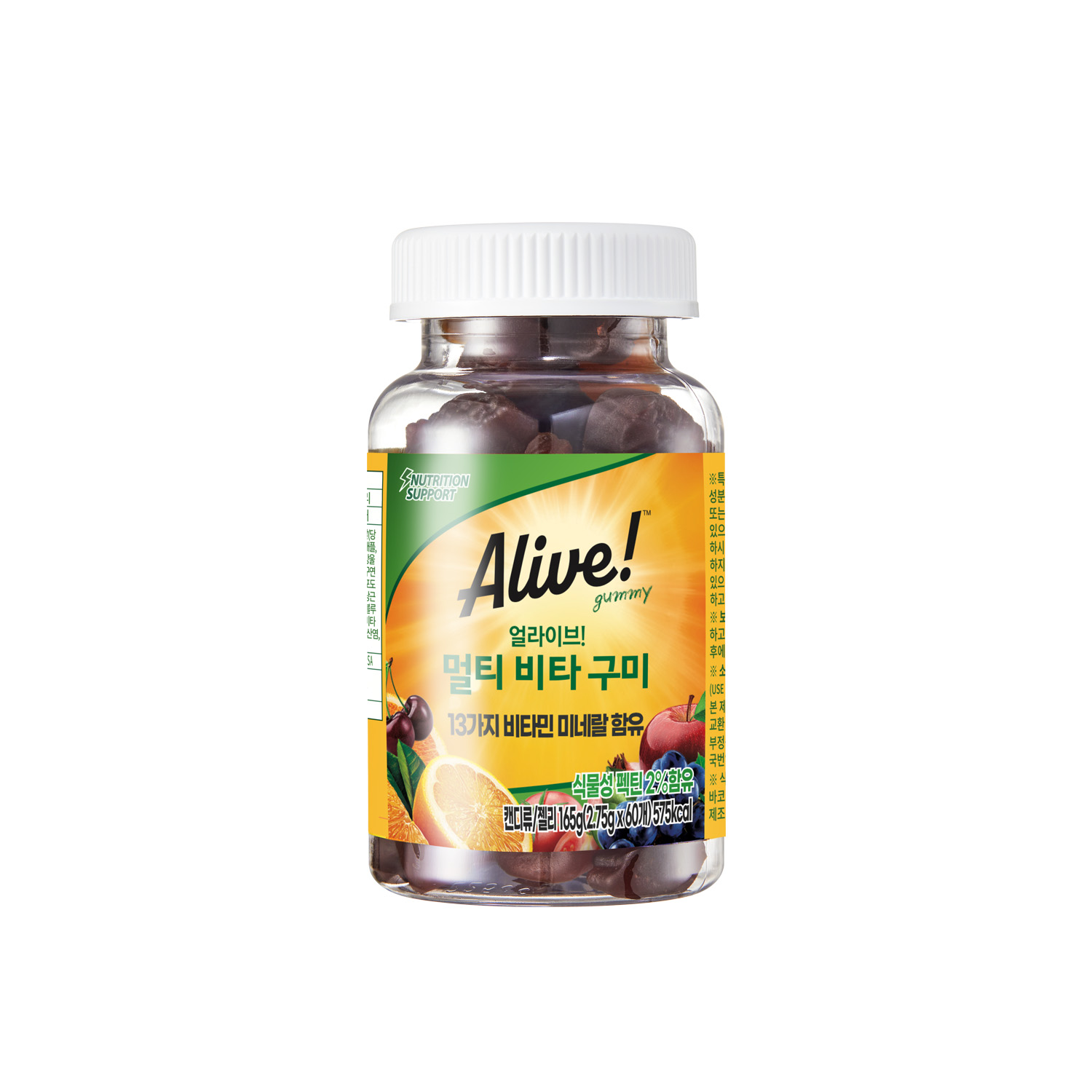 네츄럴라이프얼라이브 얼라이브 <b>멀티</b>비타<b>구미</b> 2.7g x 60<b>구미</b>, 1개