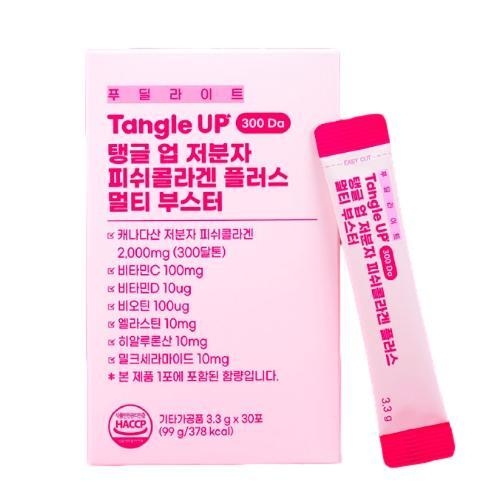 푸딜라이트 탱글업 저분자 피쉬<b>콜라겐</b> 플러스 <b>멀티</b> 부스터 3.3g x 30포, 1개