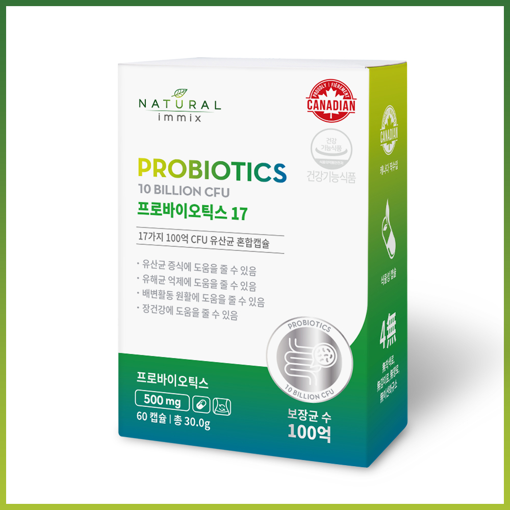 내추럴이믹스 프로바이오틱스 17 500mg x 60캡슐, 1개