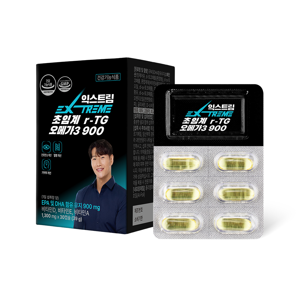 <b>익스트림</b> 초임계 알티지 <b>오메가3</b> 900 1300mg x 30캡슐, 4개