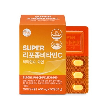 <b>미쁨생활건강</b> 슈퍼 리포좀 <b>비타민C</b> 600mg x 30정, 2개