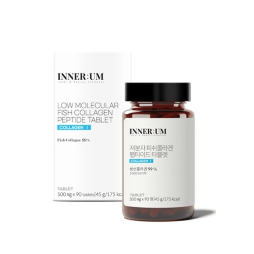 인테로 저분자 피쉬<b>콜라겐 펩타이드</b> 타블렛 500mg x 90정, 1개