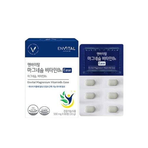 <b>엔바이탈 마그네슘</b> 비타민b6 Ease 550mg x 60정, 1개