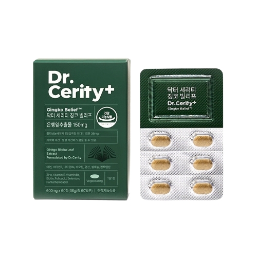 닥터세리티 징코빌리프 600mg x 60정, 1개