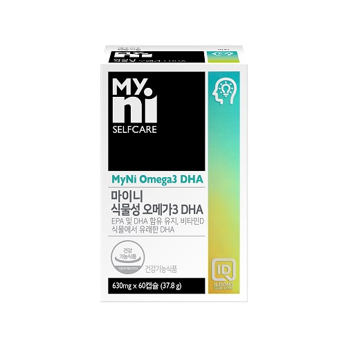 마이니 식물성 <b>오메가3</b> DHA 630mg x 60캡슐, 2개