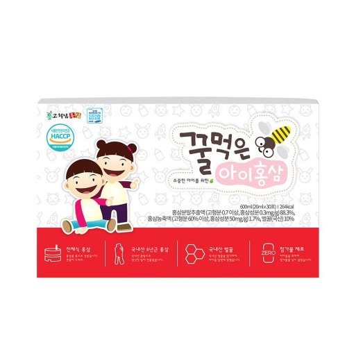 고철남홍삼 꿀먹은 아이홍삼 20ml x 30포, 1개