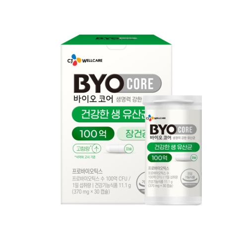 바이오코어 건강한 생 <b>유산균</b> <b>100억</b> 370mg x 30캡슐, 3개