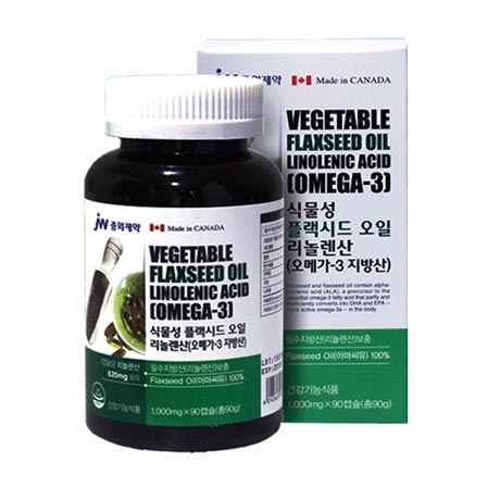 <b>JW중외제약</b> 식물성 플랙시드 오일 리놀렌산 1000mg x 90캡슐, 2개