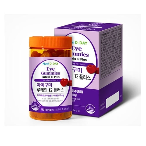 <b>뉴트리</b>디데이 아이구미 <b>루테인</b> 12 플러스 4g x 60구미, 1개
