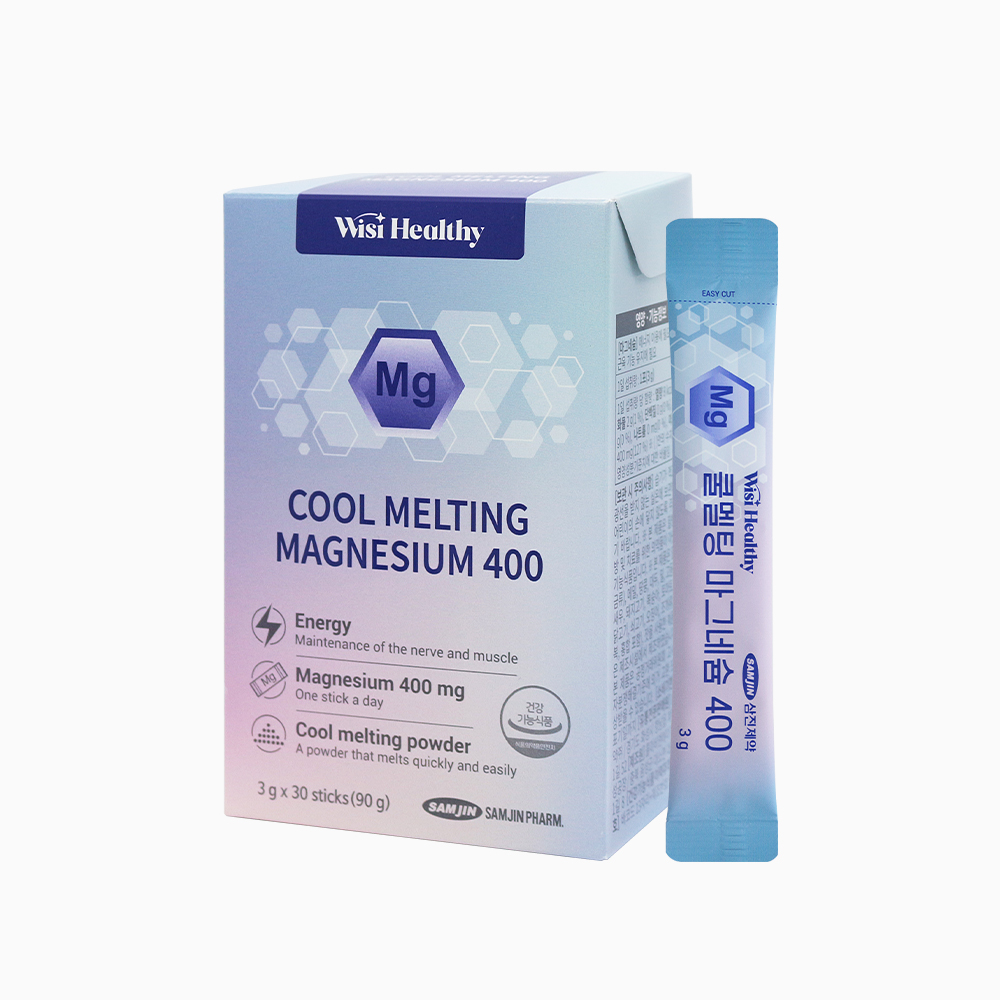 삼진제약 위시헬씨 쿨멜팅 마그네슘 400 3g x 30포, 3개