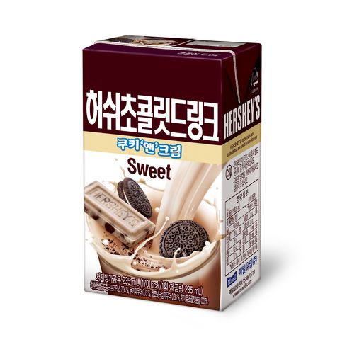허쉬 초콜릿 드링크 쿠키앤크림 제품 이미지
