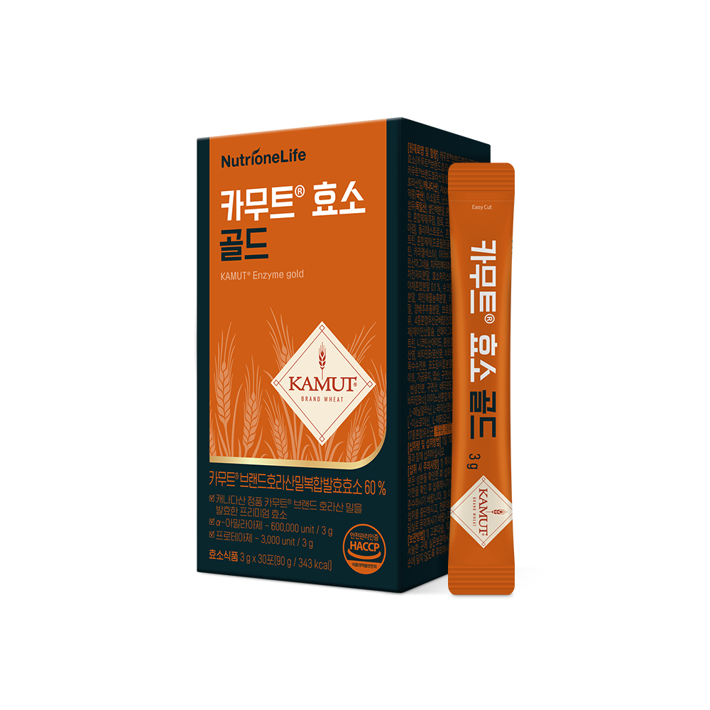 뉴트리원 카무트 <b>효소</b> 골드 3g x 30포, 6개