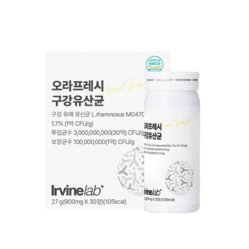 어바인랩 오라프레시 구강유산균 900mg x 30정, 2개