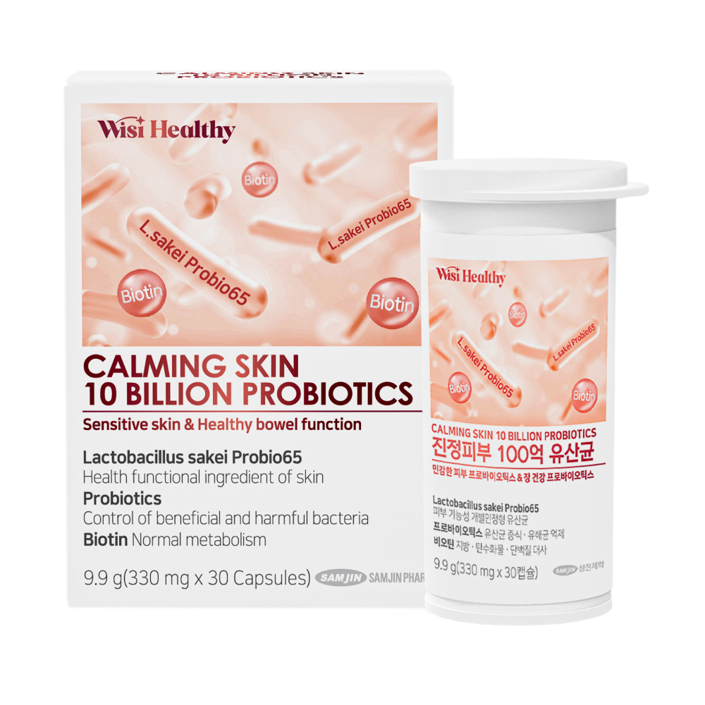 위시헬씨 진정 피부 100억 유산균 330mg x 30캡슐, 2개