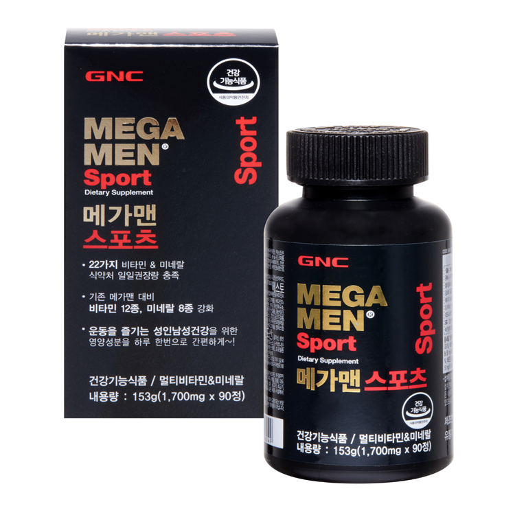 GNC 메가맨 스포츠 1700mg x 90정, 1개