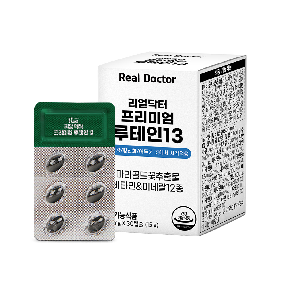 <b>리얼닥터</b> 프리미엄 루테인13 500mg x 30캡슐, 1개