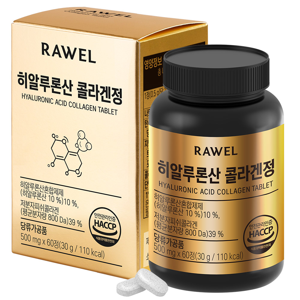 RAWEL 히알루론산 콜라겐정 500mg x 60정, 1개