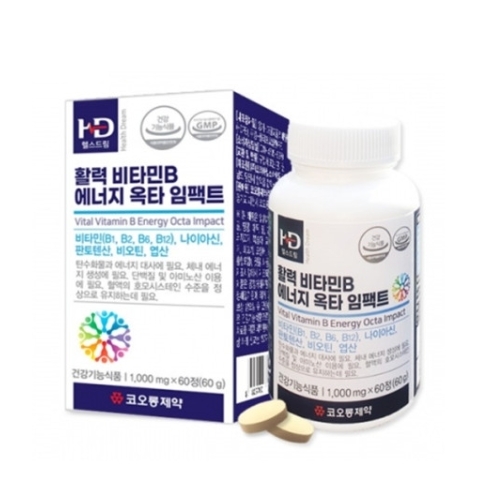 코오롱 활력 <b>비타민</b>B 에너지 옥타 임팩트 1000mg x 60정, 1개