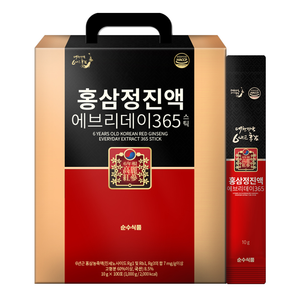 순수식품 홍삼정진액 에브리데이 365 스틱 10g x 100포, 1개