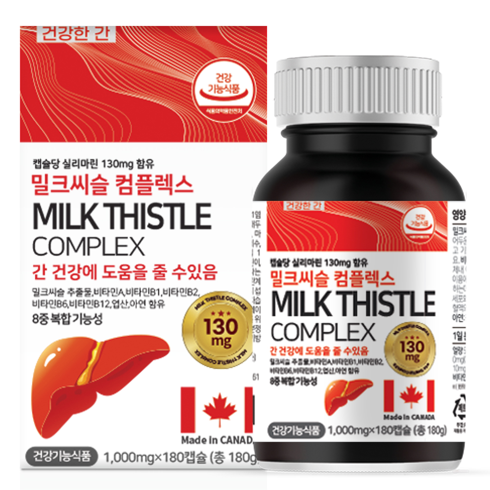 힐링팩토리 밀크씨슬 컴플렉스 1000mg x 180캡슐, 1개