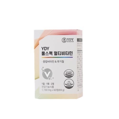 <b>와이디와이</b>뉴트리션 풀스펙 멀티비타민 1150mg x 60정, 2개