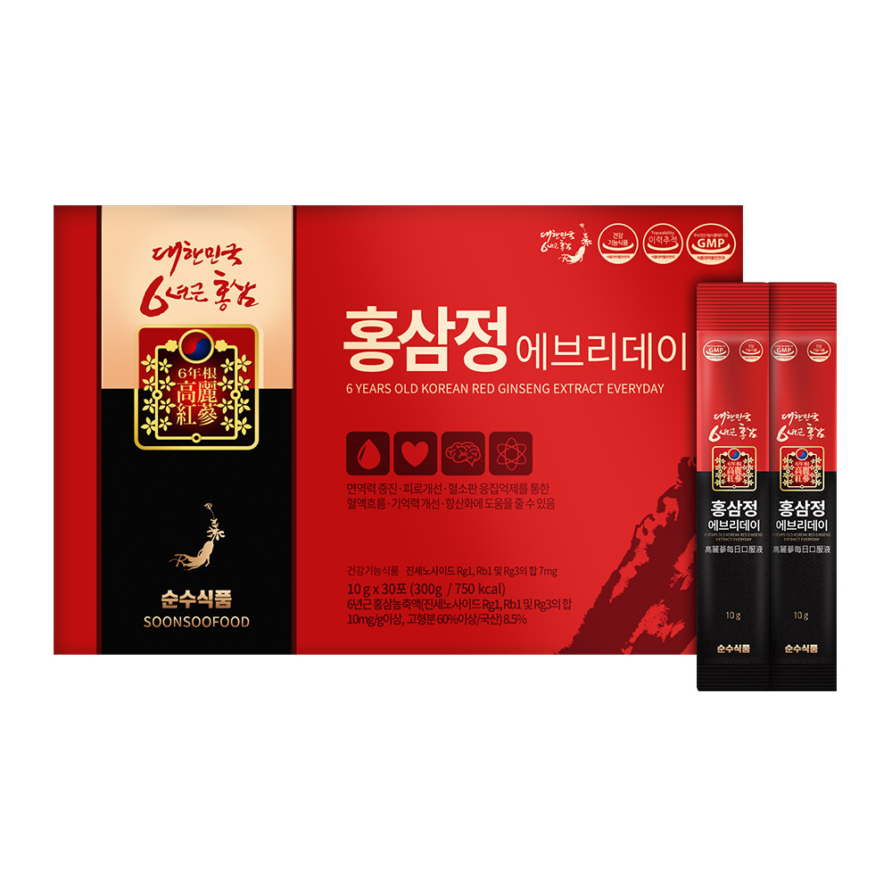 순수식품 6년근 홍삼정 에브리데이 10g x 30포, 1개