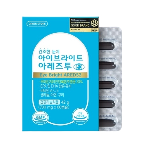 <b>그린스토어</b> 아이브라이트 아레즈투 700mg x 60캡슐, 2개