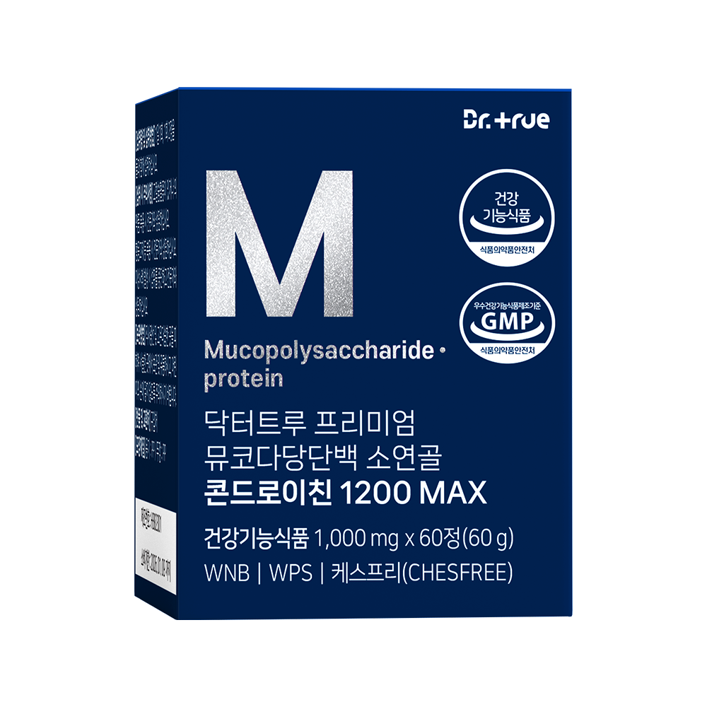 닥터트루 프리미엄 <b>뮤코다당</b>단백 소연골 콘드로이친 1200 MAX 1000mg x 60정, 1개