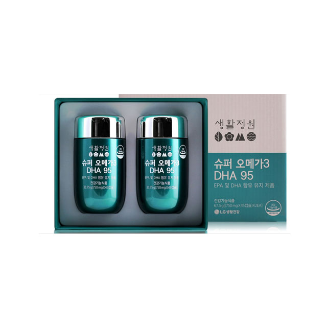 생활정원 <b>슈퍼 오메가</b>3 DHA 95 750mg x 90캡슐, 1개