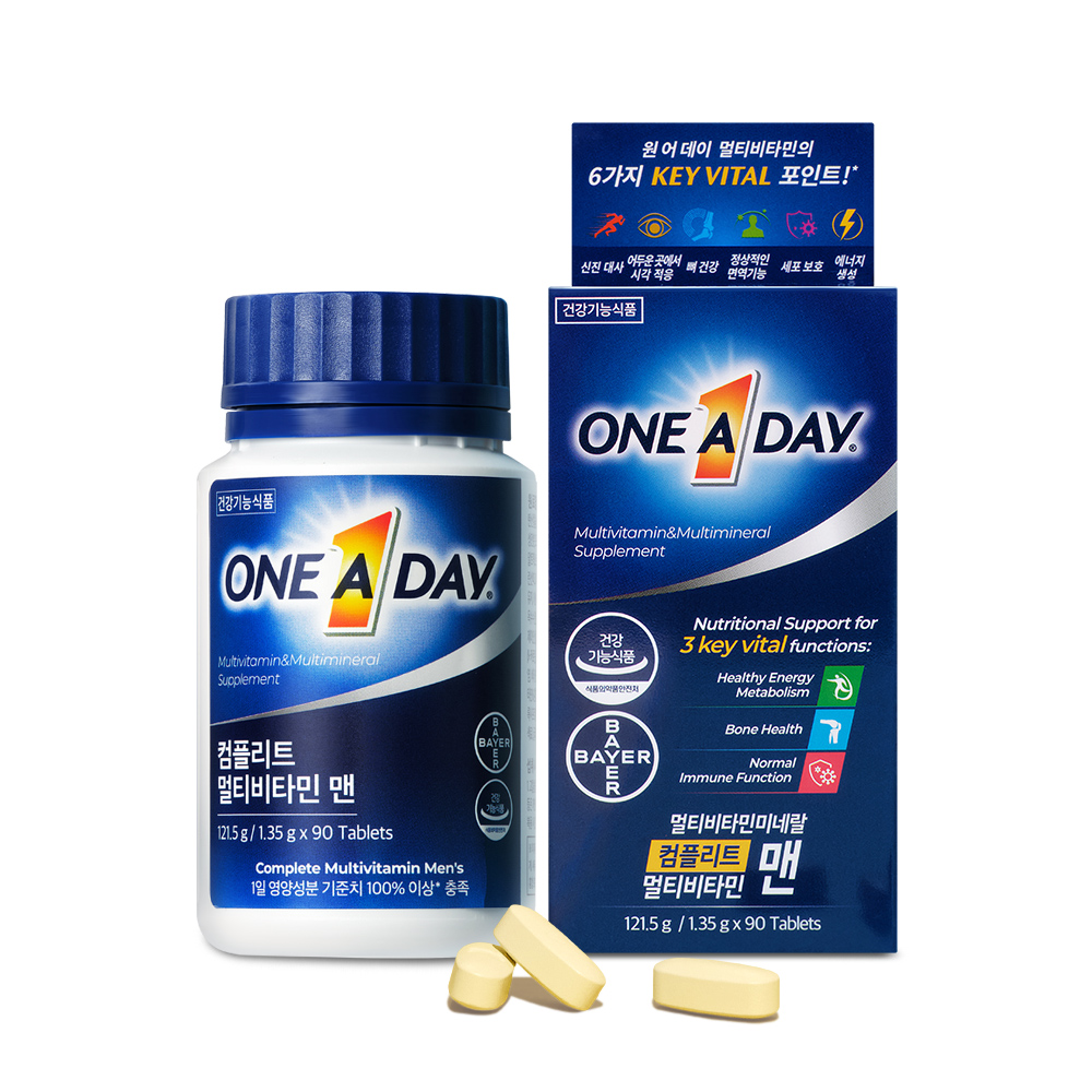 원어데이 <b>컴플리트 멀티</b>비타민 맨 1.35g x 90정, 1개