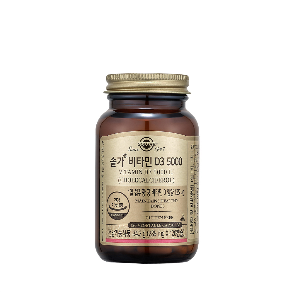 솔가 비타민D3 5000IU 285mg x 120캡슐, 1개