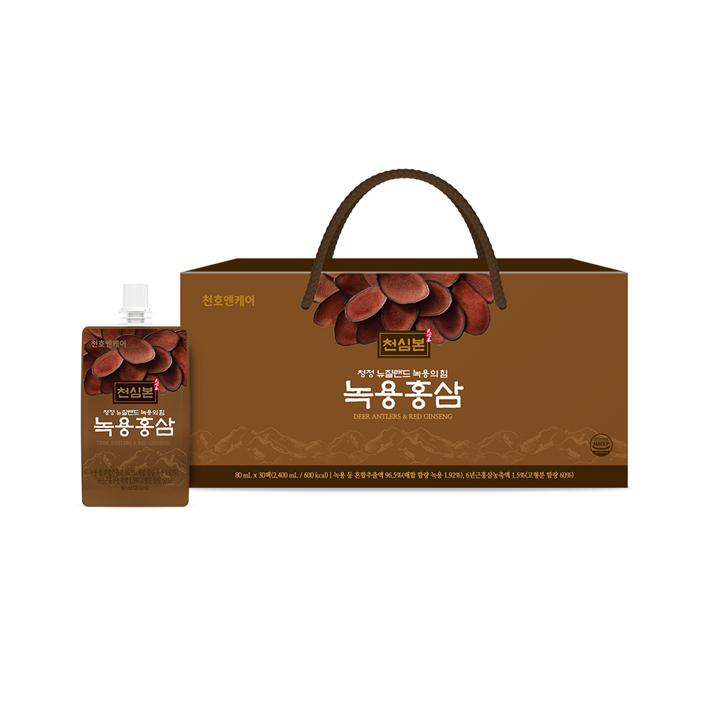 천호엔케어 천심본 녹용홍삼 80ml x 30포, 1개