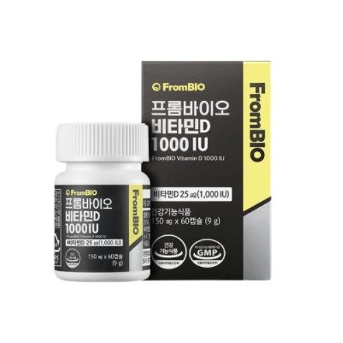 프롬바이오 <b>비타민D</b> 1000IU 150mg x 60캡슐, 3개