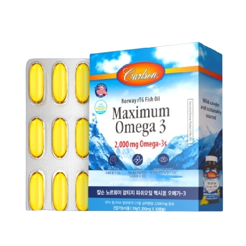 칼슨랩스 맥시멈 오메가3 1300mg x 30캡슐, 3개