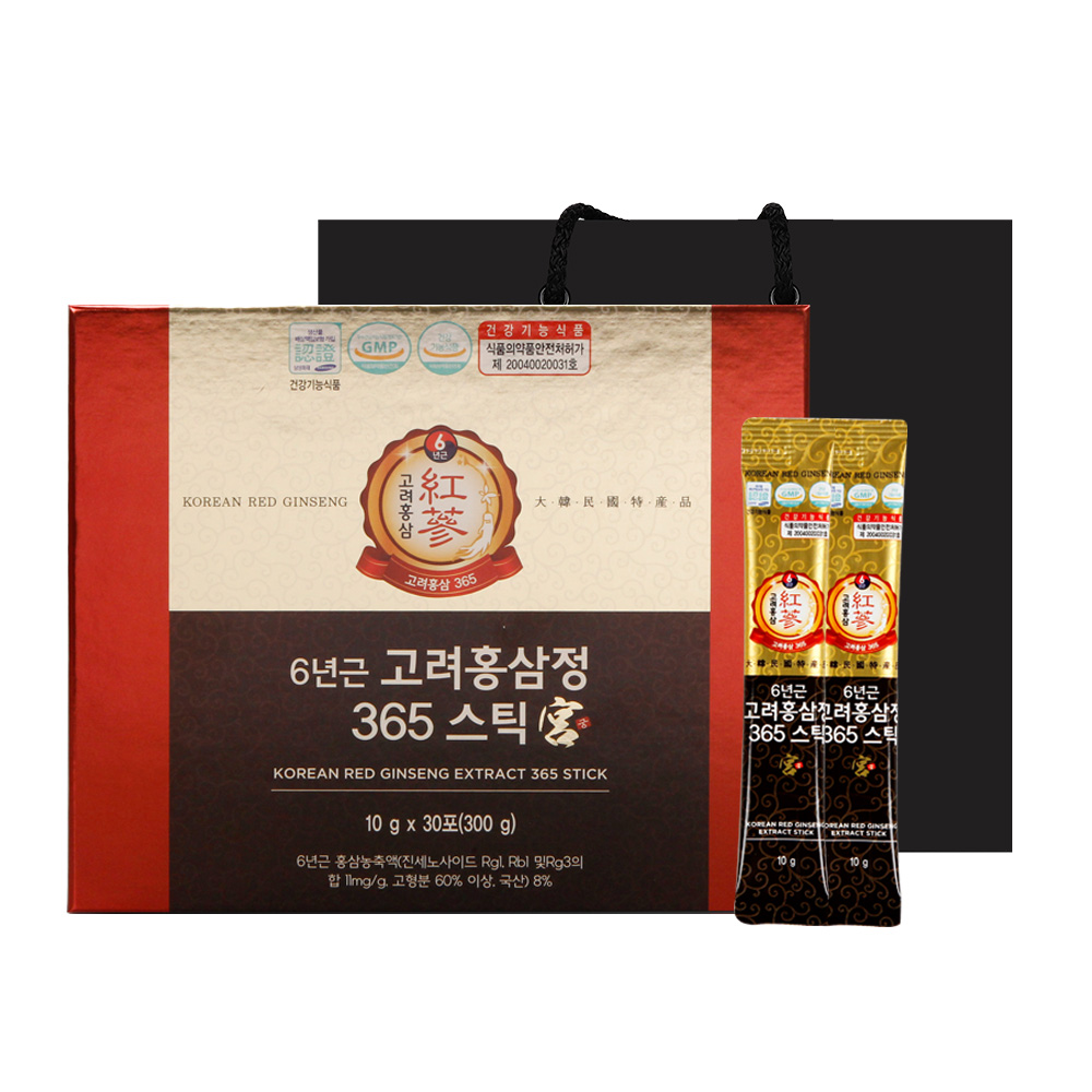 정원삼 6년근 고려홍삼정 365스틱 궁 10g x 30포, 1개