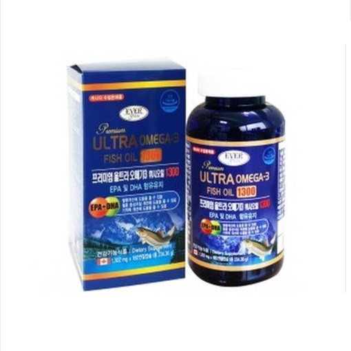 에버그린 프리미엄 <b>울트라오메가3</b> 피시오일 1300 1302mg x 180캡슐, 1개