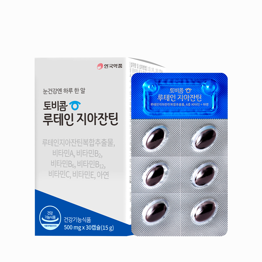 <b>안국약품</b> 토비콤 루테인 지아잔틴 500mg x 30캡슐, 3개