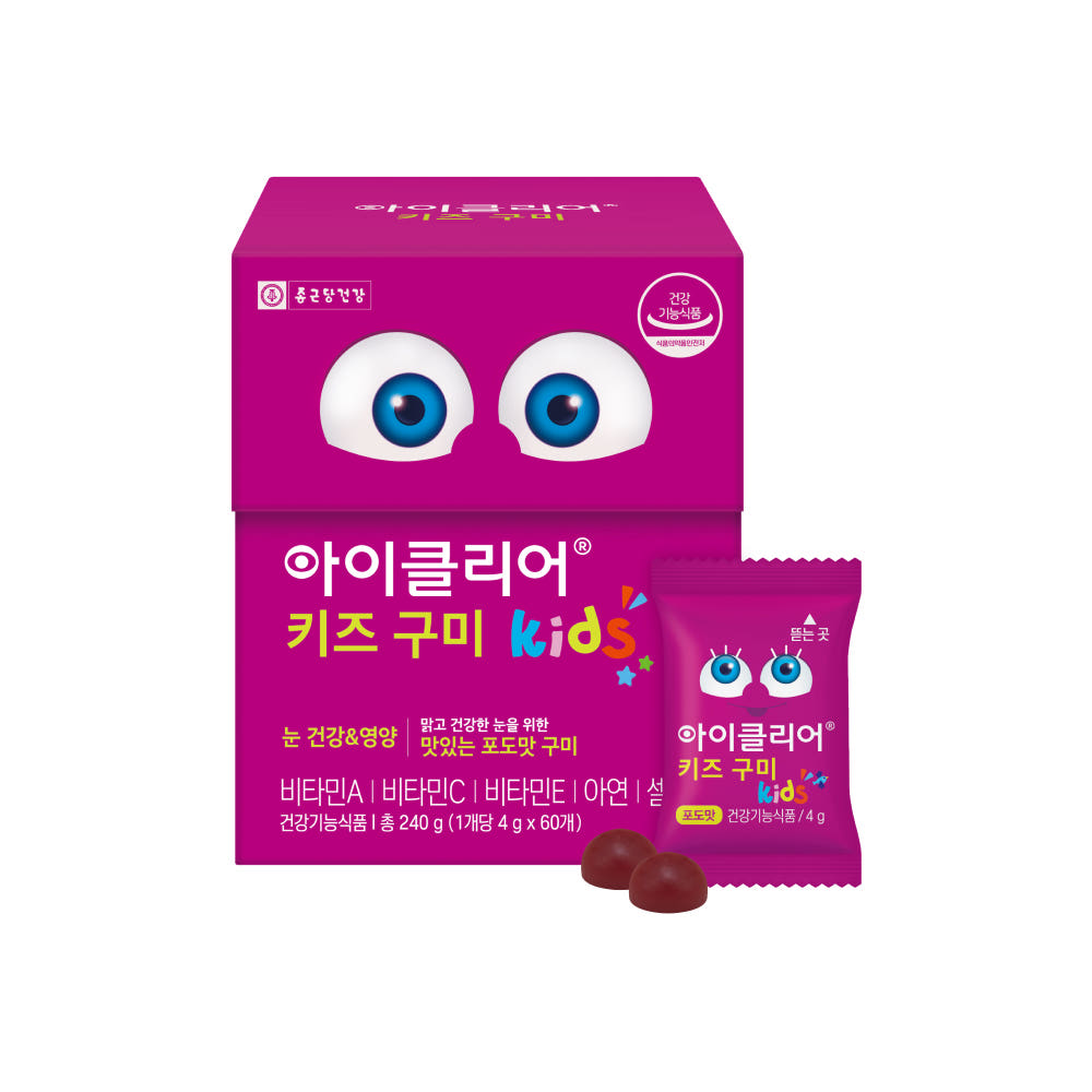 <b>종근당건강</b> 아이클리어 키즈 구미 4g x 60구미, 3개