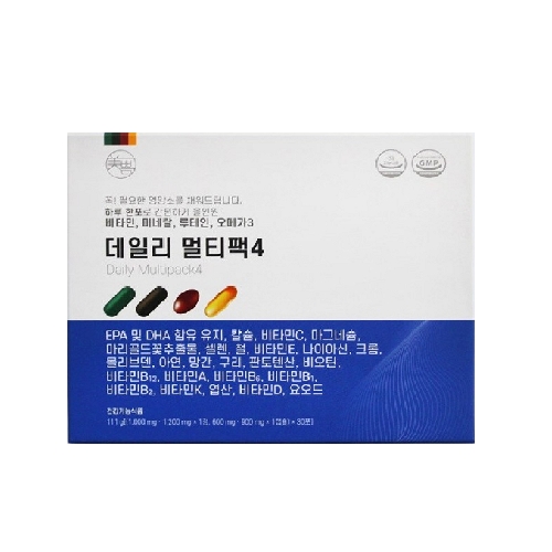 <b>미쁨생활건강</b> 데일리 멀티팩4 3.7g x 30포, 1개