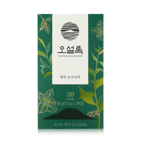 아모레퍼시픽 오설록 제주 순수<b>녹차</b> 티백 1.5g x 20개입, 1개