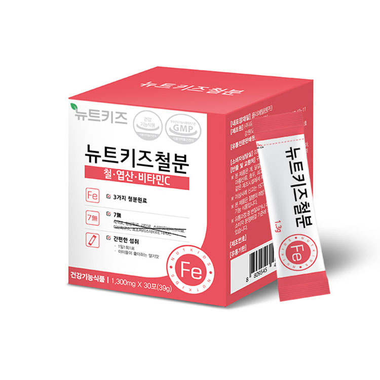 뉴트키즈 <b>철분</b> 1300mg x 30포, 1개
