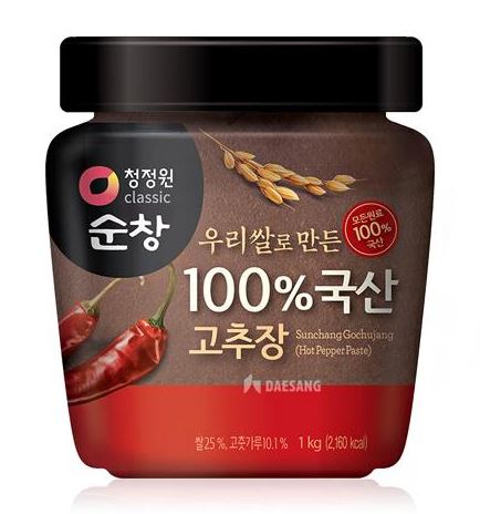 대상 청정원 순창 우리쌀로 만든 100% 국산 고추장 1kg, 1개